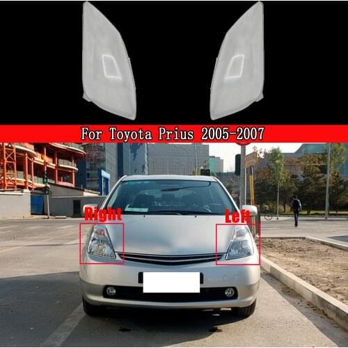 Car Front Headlight Lens Cover Lampshade Glass Lampcover Caps Headlamp Shell For Toyota Prius 2005-2007