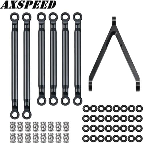 AXSPEED 1:24 Link Linkage Pull Rod Kit for Axial SCX24 90081 AXI00001 AXI00002 Aluminum Tie Rod Upgrade Parts