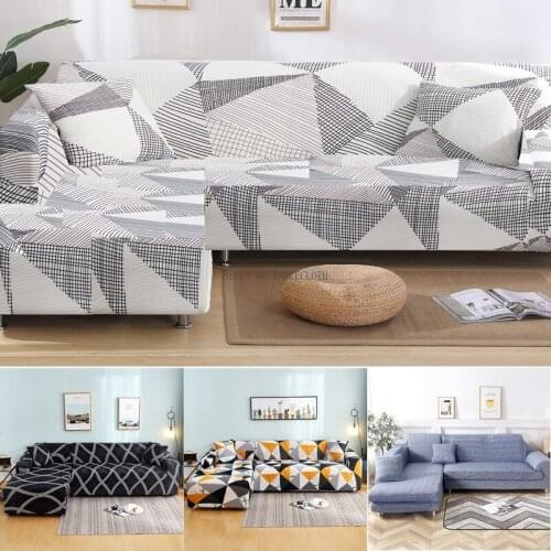 Geometric Flower Foreign Trade Color Sofa Cover Cover New Elastic Single Double Triple Four Person Chaise Sofa Cover