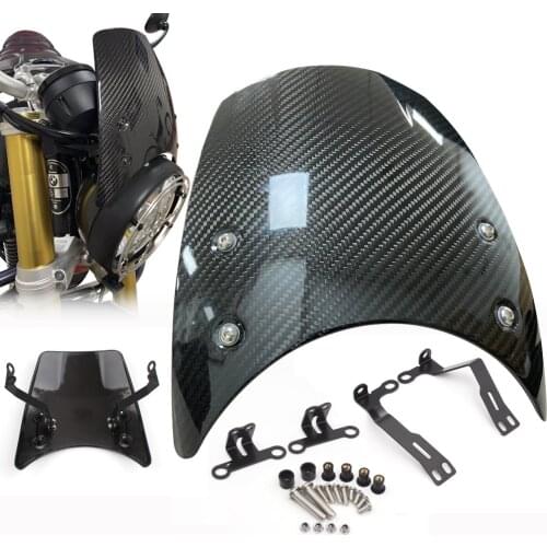 Carbon Fiber Windshield Wind Deflector Windscreen For BMW R NINE T NINET 2014-2020 Headlight fairing R9T R NINET Motorcycle Part