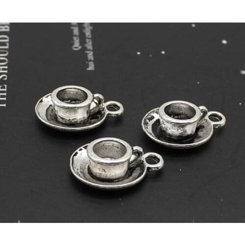 Diy bracelet necklace earrings pendant pendant 6PCS retro cup coffee cup alloy jewelry accessories wholesale