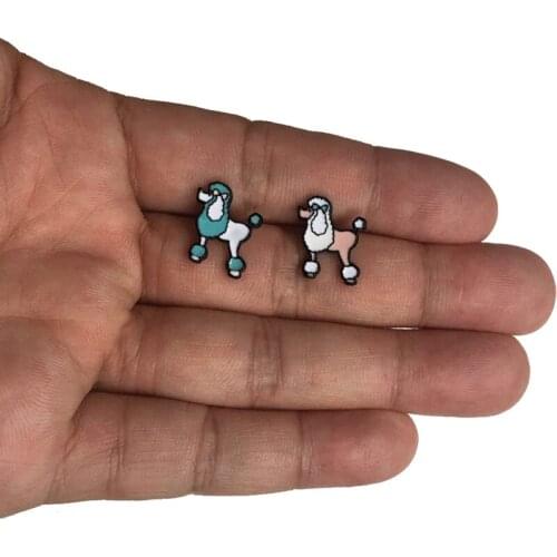 Enamel Cute Puppy Dog Stud Earrings for Women Gift