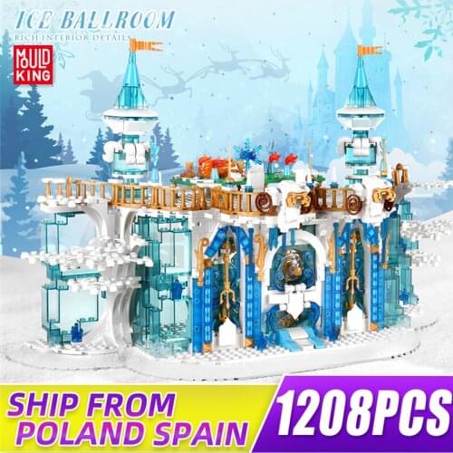 MOULD KING 11010 Building Blocks Creative The MOC Ice Ballroom Model Assembly Bricks Kids Educational Toys Christmas Gifts