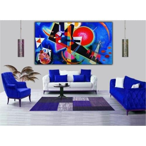 Handmade Wassily Kandinsky Geometric Art Painting Handmade Oil Art Wall Pictures For Living Room Home Decor