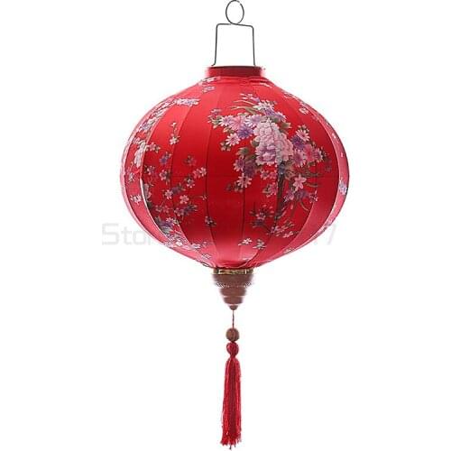 Chinese New Year Red Lantern Japanese Style Creative Outdoor Handmade Cloth Circular Lantern Teahouse Decoration