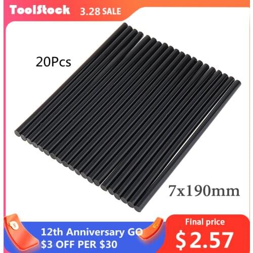 Hot Melt Glue Stick 20 Pcs/lot for Heat Pistol Glue 7x190mm High Viscosity Glue Glue Stick Repair Tool Kit DIY Hand Tool
