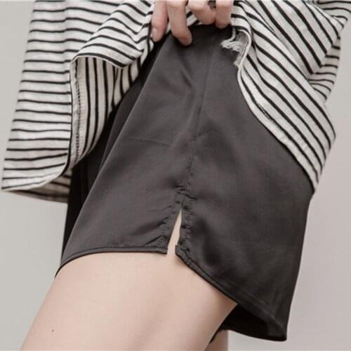 Summer Seamless Sexy Women Silk Shorts Slim Fitness Elastic Short Pants Girls Casual Fshion Safety Shorts