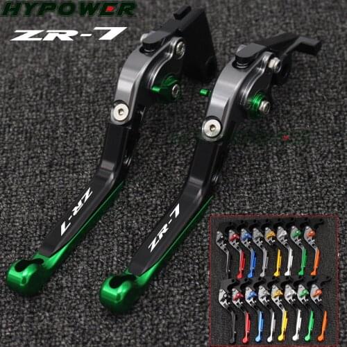!Logo(ZR-7) Green+Titanium For Kawasaki ZR-7/S ZR7 ZR7S 1999-2003 2000 2001 2002 CNC Motorcycle Brake Clutch Levers