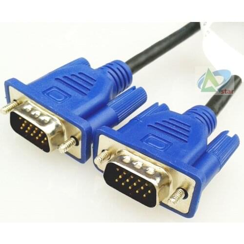 Projector Extension VGA to VGA Cable with Double Magnets Ring High Premium VGA Black Cabo Male to Male 1.5m