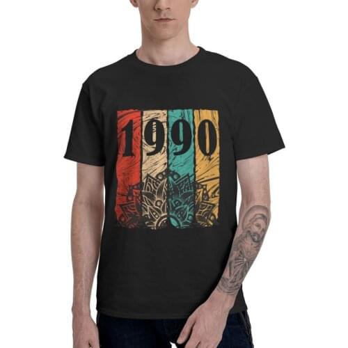 Vintage 1990 Tshirt Men Streetwear Tees Top 100% Cotton T Shirts Short Sleeve 31th Old Birthday Gift T-shirts Gift Idea Merch
