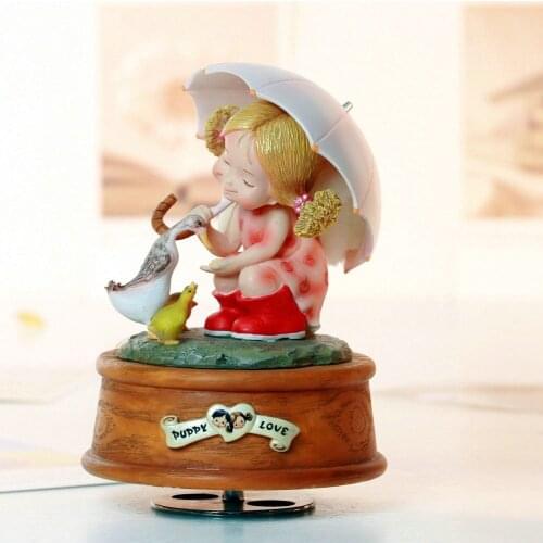 Seeds rotating decorations music box little girl birthday wedding Christmas gift girlfriend gifts free shipping