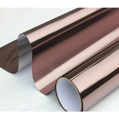 Sunice Silver&Bronze reflective Window Film One Way Mirror Insulation Stickers UV Rejection Privacy Window Tint Films Home Decor