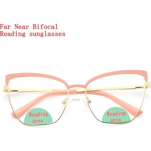 Transition Sunglasses Photochromic Reading Glasses For Female Reader Near Far Sight Women Bifocal Presbyopic Eyewear UV400 NX