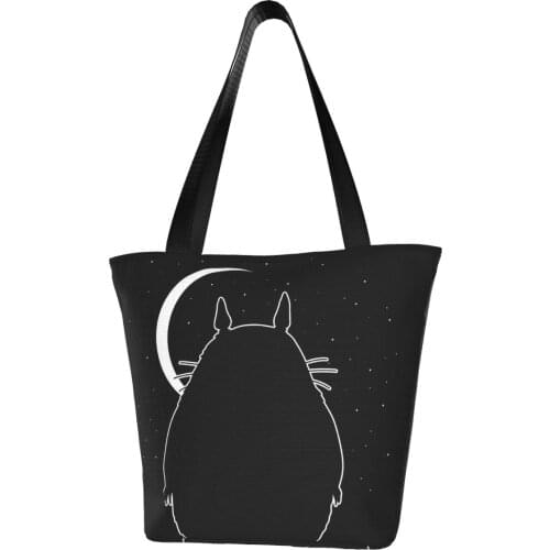 Totoro Polyester outdoor girl handbag, woman shopping bag, shoulder bag, canvas bag, gift bag
