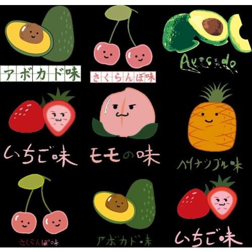 Iron on vinyl transfer heat transfer fruit cartoon patch for clothes T-shirt cute Cherry, avocado kids apply DIY decoration