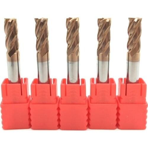 5PCS 6mm 4 Flute Carbide Endmills CNC Milling Cutter Milling Slotting Profiling Face Mill Spiral Bits