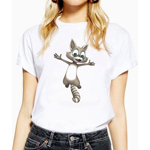 Cute Cartoon Print Women T shirt Summer Casual short sleeves Funny t-shirt Ladies White Tee Shirt Femme Vogue Top