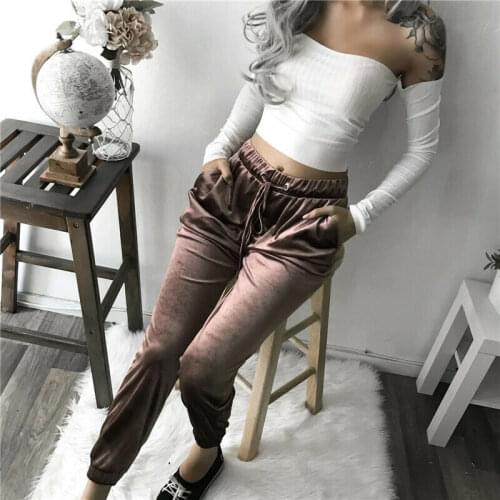 Womens Soft Stretch Velvet High Waisted Leggings Long Workout Yoga Pant Fitness Winter Drawstring Sweatpants Slim Trousers