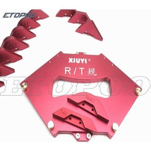 1Set Router Table Corner Jig Radius Chamfer Profile Template Kits Gauge Aluminium Alloy Woodworking Trimming Carpenter Tool Set