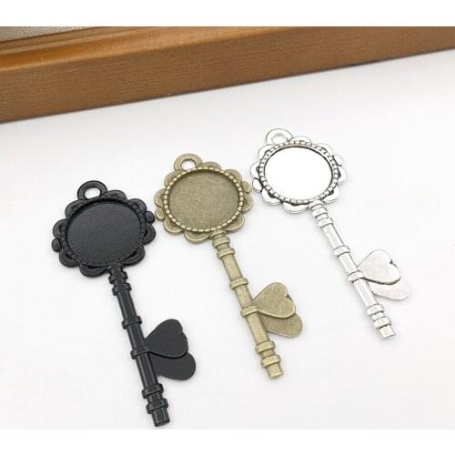 10Pcs Keys Charms Pendants Base 28mm x 73mm DIY Jewelry Making Alloy Findings Accessory For Necklaces Earrings