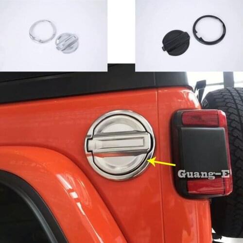 For Jeep Wrangler JL 2018 2019 2020 Car Sticker Cover Gas/Fuel/Oil Tank Cover Cap Styling Auto Part Trim Parts 2pcs