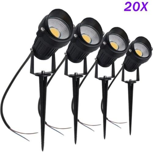 20X 5W 10W Outdoor Garden Landscape Light 220V 110V 12V LED Lawn Lamp COB Waterproof Lighting Led Light Garden Path Spotlights