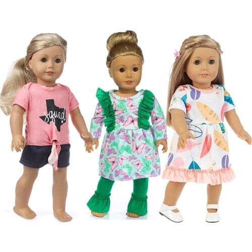 3 Sets Doll Outfit-new Dress for My Little Baby-18inch/43-46cm Life/generation Doll Accessories- American Toy Clothes Girls Gift