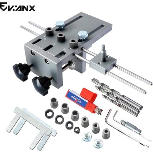 3 In 1 Doweling Jig 6/8/10mm Wood Drilling Guide Locator Adjustable Dowel Jig Kit For DIY Woodworking Tool