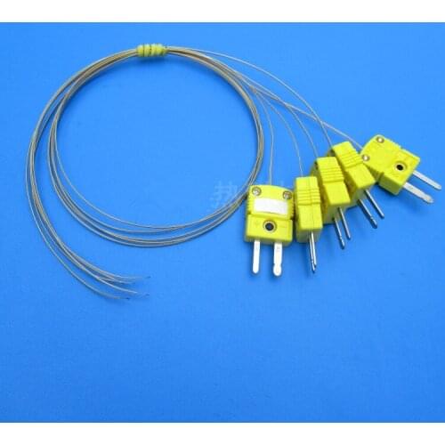 5pcs 0.3m with plug k Type thermocouple temperature sensor THERMO-COUPLE WIRE probe tt-k-30 Temperatured head for SMT BGA LED