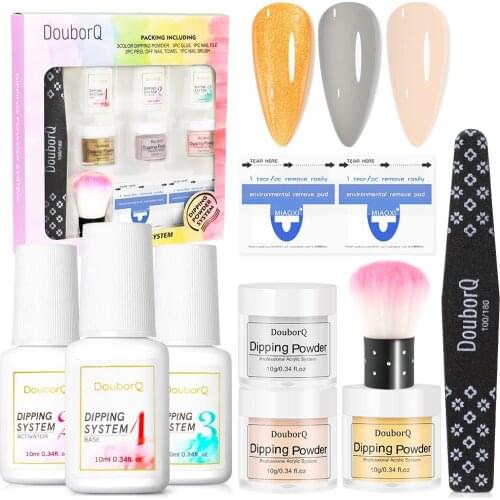 9pc/lot Acrylic Powder Carving Nail Polymer Tip Extension French Yellow Gray Pink Adhesive Rhinestone Nail Art