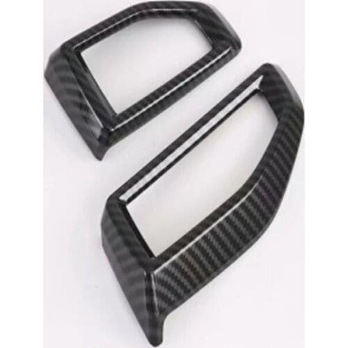 Auto For Hyundai ix25 2020 2021 Carbon Fiber Air Conditioning Vent Outlet Protector Frame Cover Decoration Accessories