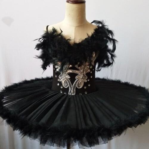 White Black Tutu Ballet Feather Swan Lake Dress Women Child Girls Professional Ballet Tutu Ballerina Dress Kids Girls Dance Wear