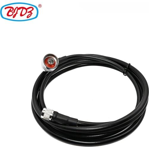 Free Shipping 2m N Male Right Angle Crimp Connector to Mini UHF Male Connector LMR 240 Pigtail Jumper Cable Assembly