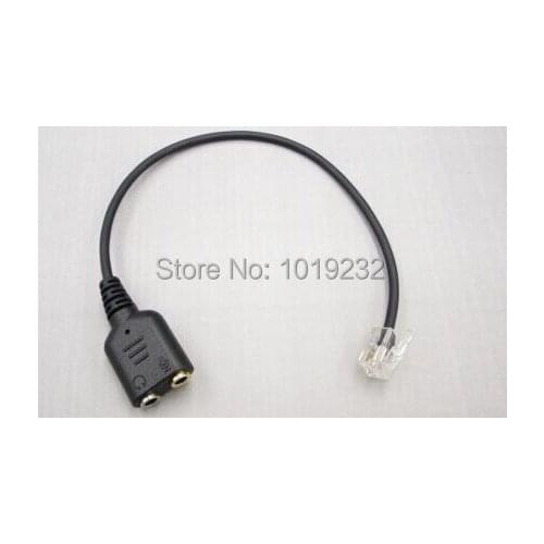 Free Shipping Headset Buddy Adapter: PC Headset to CISCO Phone Jack, Dual 3.5mm to RJ9 / RJ10/RJ22 RJ adapter PC headset adaptor
