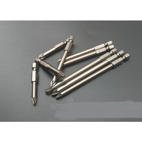 PZ1 PZ2 PZ3 1/4" Pozidriv Bit Screwdriver bit S2 Steel Magnetic Screwdriver L75mm 100mm