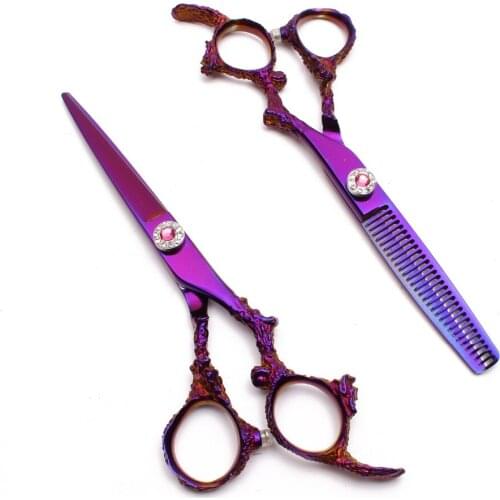 C9005 5.5" 16cm Japan 440C Hairstyle Cutting Shears Thinning Scissors Professional Barbers Hairdressing Scissors Hair Scissors