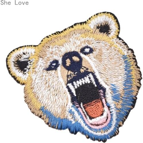 Chzimade Bear Embroidery Patches Coat Jacket Jeans Decoration Motifs Applique Sew On
