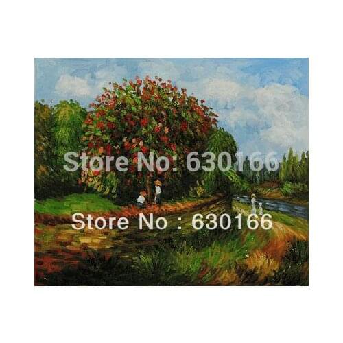 Cheap Decoration Oil Painting on Canvas, Bluhender Kastanienbaum Pierre Auguste Renoir, Paintings Landscape Home Decoration