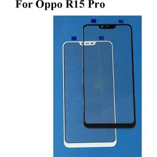For Oppo R15 Pro R 15 Pro Front Outer Glass Lens Repair Touch Screen Outer Glass without Flex cable For Oppo R15Pro