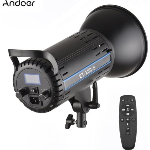Andoer ET-150-S Lamp 150W Studio LED Continuous Video Light 3200K-5600K Bi-color Temperature Adjustable Brightness CRI 95