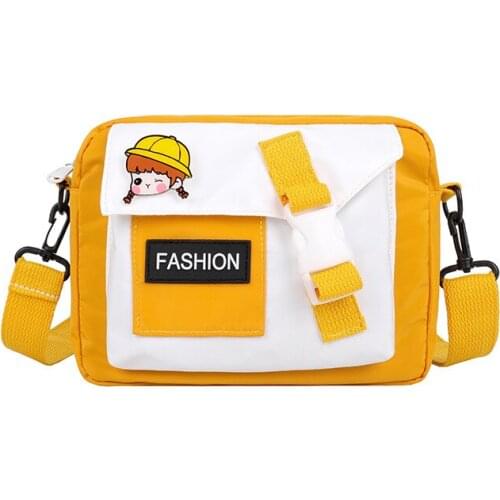 Fashionable Nylon Small Square Bag Girl Solid Color Single Shoulder Bag Single Shoulder Diagonal Bag Harajuku Crossbody Bag