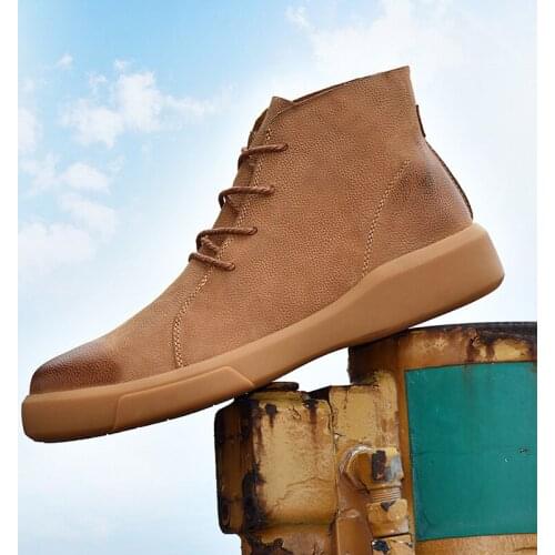 Martin boots mens high shoes mens shoes new spring and autumn tide shoes tooling shoes casual shoes cold warm shoes