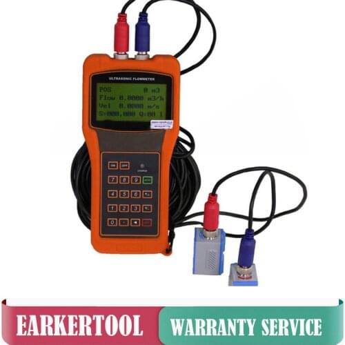 Handheld TUF-2000 Liquid Ultrasonic Flow Meters TS-2-HT Transducer (DN15mm-DN100mm) Digital Flowmeter