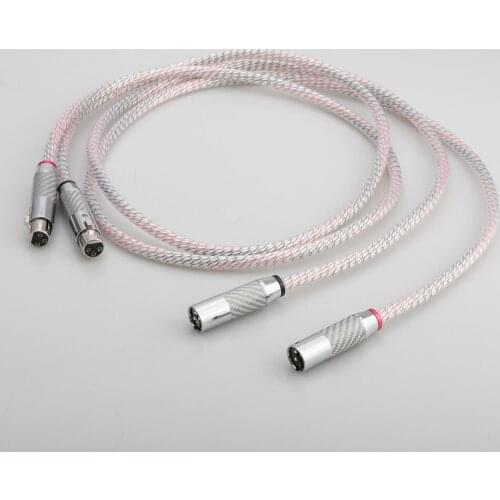 HiFi Audiocrast Valhalla Series XLR Balanced Interconnect Cable With Carbon Fiber XLR Plug Male to Female Audio Balanced Cord