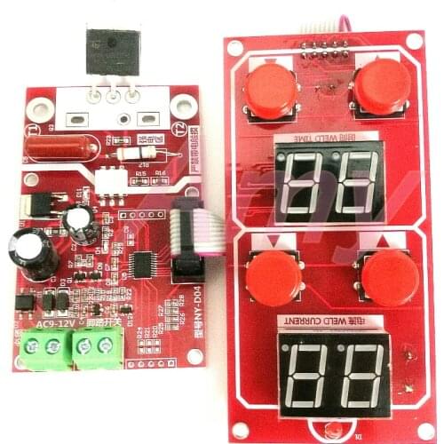 NY-D04 40A DIY spot-welder transformer controller Adjusting time and current Digital display