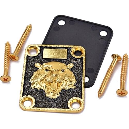 Finest Electric Gutar Tiger Pattern Neck Plate with Mount Screws