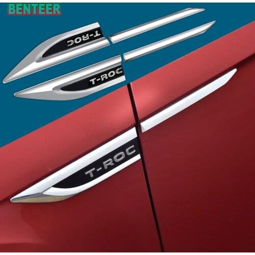 2side ABS Car Fender Sticker For Volkswagen T-Roc TROC