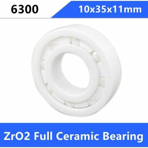 4/10pcs 6300 full Ceramic ball bearing 10x35x11mm Zirconia ZrO2 ceramic bearings 10*35*11mm