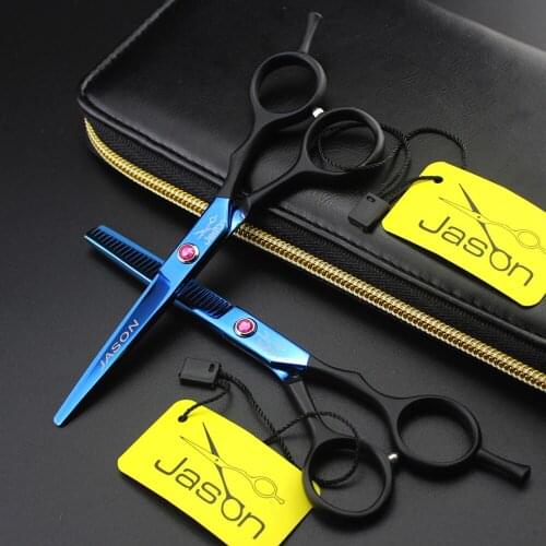 5.5 Inch Black handle Color Hairdressing Scissors Cutting Shears Thinning Scissors Professional Human Hair Scissors