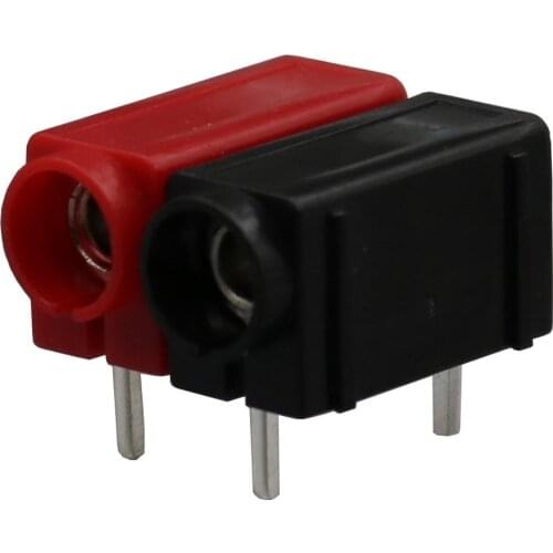 5Pcs Red/Black 4mm Insulated Banana Female Jack PCB Mount Socket Connector